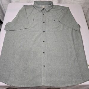 Lake & Trail Shirt Mens XXL Gray Green Outdoor Fishing Hiking Button Up